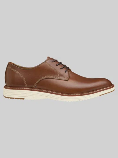 Johnston &amp; Murphy Johnston & Murphy Men's Upton Leather Plain Toe Lace-up Oxford In Brown