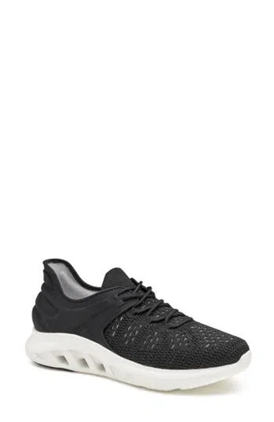 Johnston & Murphy Activate U-throat Knit Sneaker In Black Knit/nylon