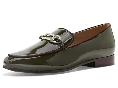 Johnston & Murphy Ali Chain Loafers Women's Flat Shoes Olive: 6.5 M, Suede In Black