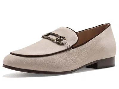 Johnston & Murphy Ali Chain Loafers Women's Flat Shoes Taupe: 11 M, Suede In Neutral