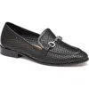 Johnston & Murphy Ali Perforated Bit Loafer In Black Glove