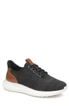 Johnston & Murphy Amherst 2.0 Knit Plain Toe Sneaker In Black Heathered Knit