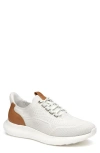 Johnston & Murphy Amherst 2.0 Knit Plain Toe Sneaker In White Knit