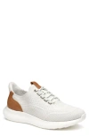 Johnston & Murphy Amherst 2.0 Knit Plain Toe Sneaker In White Knit