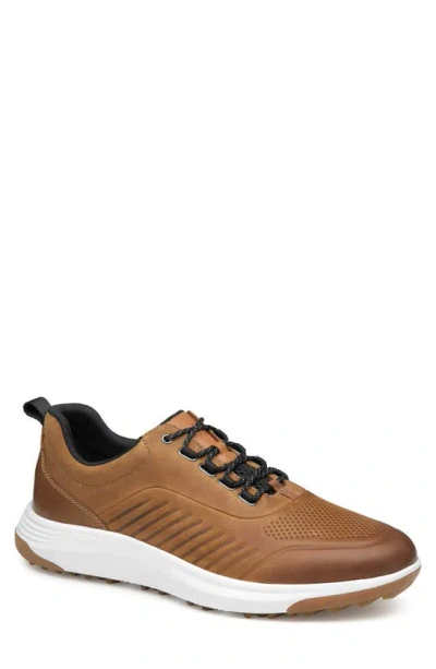 Johnston & Murphy Amherst Gl1 Luxe Hybrid Waterproof Golf Sneaker In Tan
