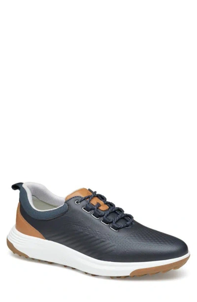 Johnston & Murphy Amherst Gl1 Sport Hybrid Waterproof Golf Sneaker In Navy Coated Knit