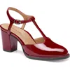 Johnston & Murphy Amy T-strap Pump In Burgundy