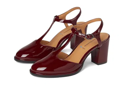 Johnston & Murphy Amy T-strap Pumps In Red