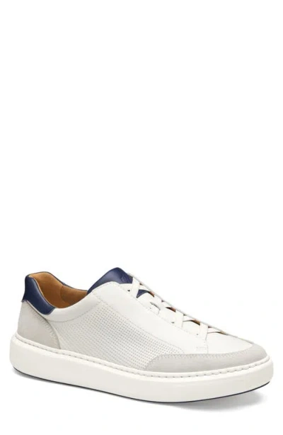 Johnston & Murphy Anders Stretch Lace-to-toe In White
