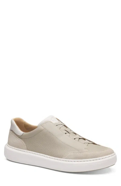 Johnston & Murphy Anders Perforated Leather Sneaker In Neutral