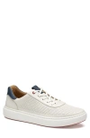 Johnston & Murphy Anders Perforated Sneaker In White Full Grain