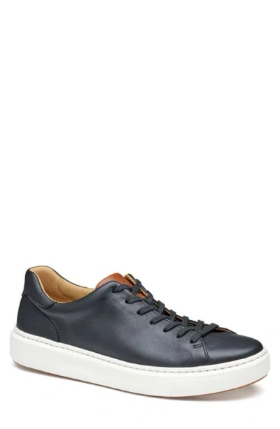 Johnston & Murphy Men's Anders Lace-to-toe Sneakers In Black Full Grain