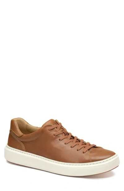 Johnston & Murphy Men's Anders Lace-to-toe Sneakers In Tan Full Grain