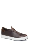 Johnston & Murphy Anson Lace-to-toe Leather Sneaker In Dark Brown English Full Grain