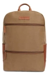 Johnston & Murphy Antique Cotton Canvas & Leather Backpack In Camel