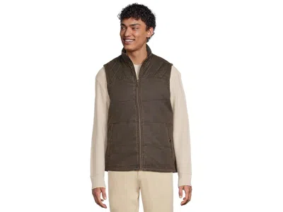 Johnston & Murphy Antique Cotton Channel Quilted Vest In Brown