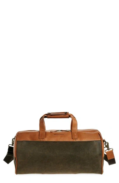 Johnston & Murphy Antique Duffle Bag In Chocolate/ Brown