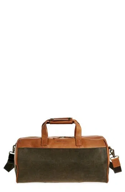 Johnston & Murphy Antique Duffle Bag In Chocolate/brown