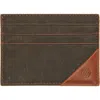 Johnston & Murphy Antique Leather Card Case In Brown