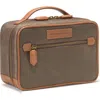 Johnston & Murphy Antiqued Cotton & Leather Dopp Kit In Multi