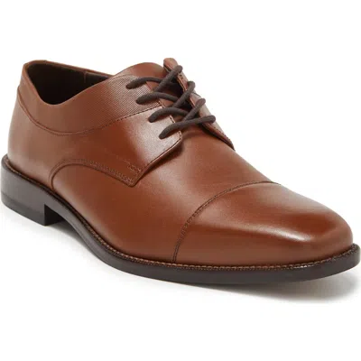 Johnston & Murphy Archer Cap Toe Derby In Brown
