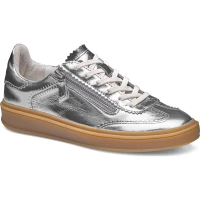 Johnston & Murphy Ashley Side Zip Sneaker In Silver