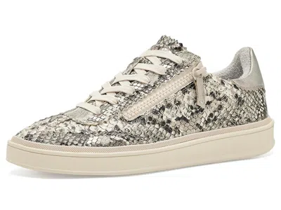 Johnston & Murphy Ashley Side-zip Lace-up Women's Shoes Pewter: 8 M, Leather/suede In Animal Print