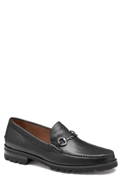 Johnston & Murphy Baldwin Lug Sole Bit Loafer In Black