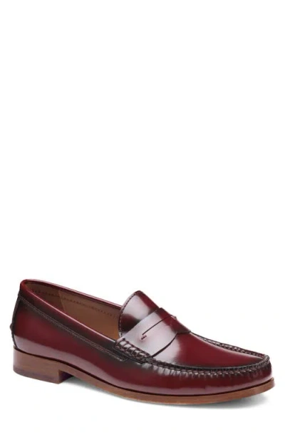 Johnston & Murphy Baldwin Penny Loafer In Burgundy