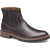 Johnston & Murphy Men's Barrett Zip Boots In Charcoal Full Grain