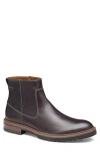 Johnston & Murphy Men's Barrett Zip Boots In Charcoal Full Grain