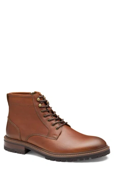 Johnston & Murphy Barrett Water Resistant Boot In Tan Full Grain