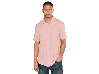 Johnston & Murphy Bennett Short-sleeve Knit Shirt In Pink