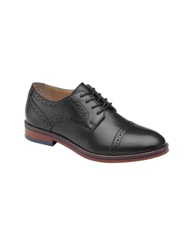 Johnston & Murphy Toddler Boys Conard Cap Toe Leather Shoes In Black