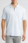 JOHNSTON & MURPHY BIRD'S EYE QUARTER ZIP POLO