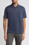 JOHNSTON & MURPHY BIRD'S EYE QUARTER ZIP POLO