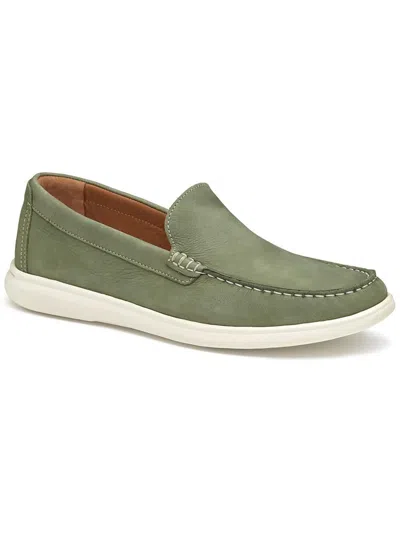 Johnston & Murphy Brannon Mens Faux Leather Slip I Loafers In Green