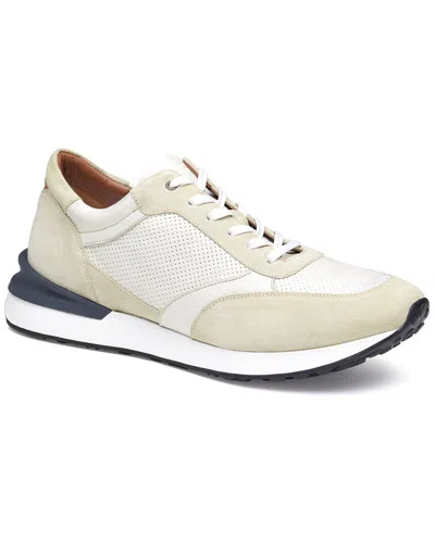 Johnston & Murphy Briggs Joggr Leather Sneaker In Neutral