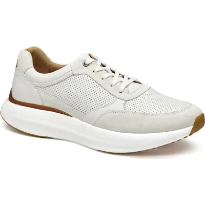 Johnston & Murphy Briley Perforated Sneaker In White