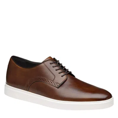 Johnston & Murphy Brody Plain Toe Brown Hand Stained Full Grain 20-6652 Men's