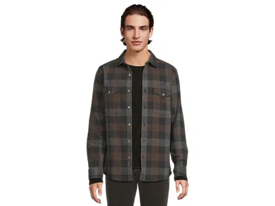 Johnston & Murphy Brushed Button-front Knit In Green