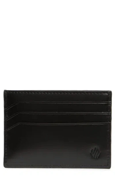 Johnston & Murphy Brushoff Leather Card Wallet In Black