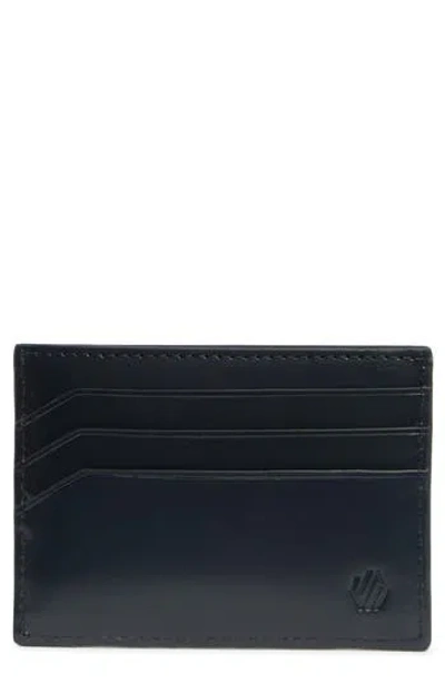 Johnston & Murphy Brushoff Leather Card Wallet In Blue
