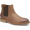 Johnston & Murphy Calder Plain Toe Chelsea Boot In Brown