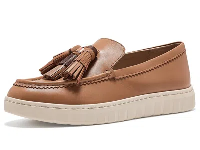 Johnston & Murphy Camryn Tassel Loafers Women's Flat Shoes Cognac: 11 M, Leather In Brown