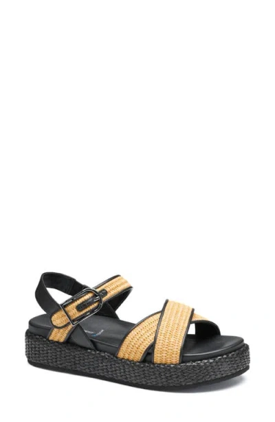 Johnston & Murphy Carli Ankle Strap Platform Sandal In Black