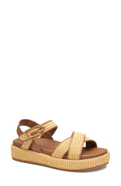 Johnston & Murphy Carli Ankle Strap Platform Sandal In Brown