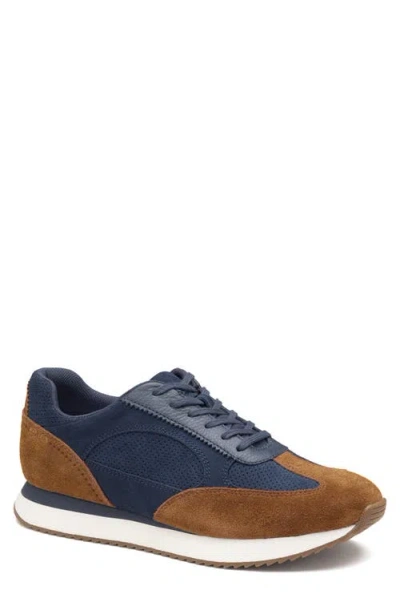 Johnston & Murphy Chase Perforated Sneaker In Blue