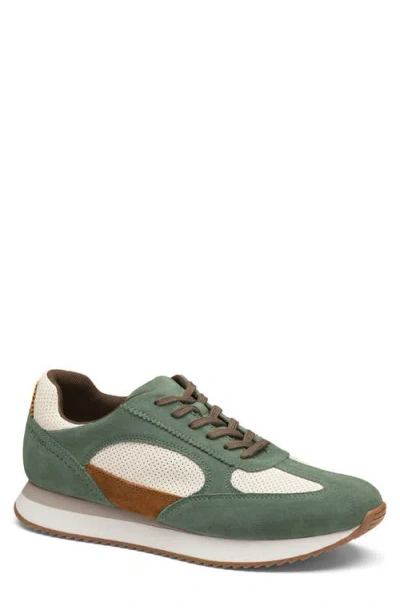 Johnston & Murphy Chase Perforated Sneaker In Green