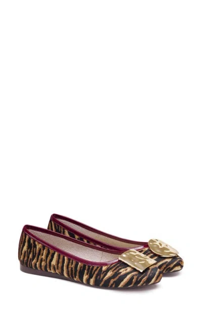 Johnston & Murphy Claire Ornamental Flat In Animal Print